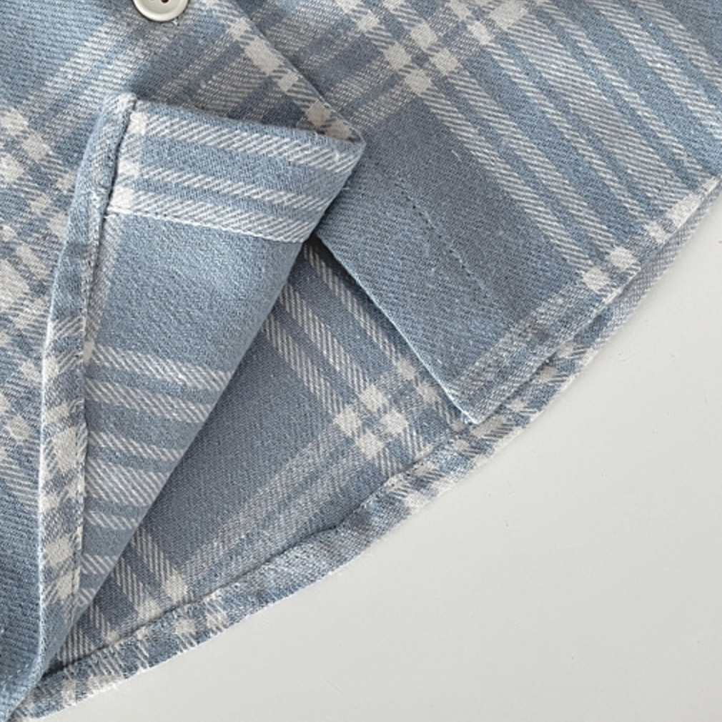 カジュアルコットンチェックシャツ