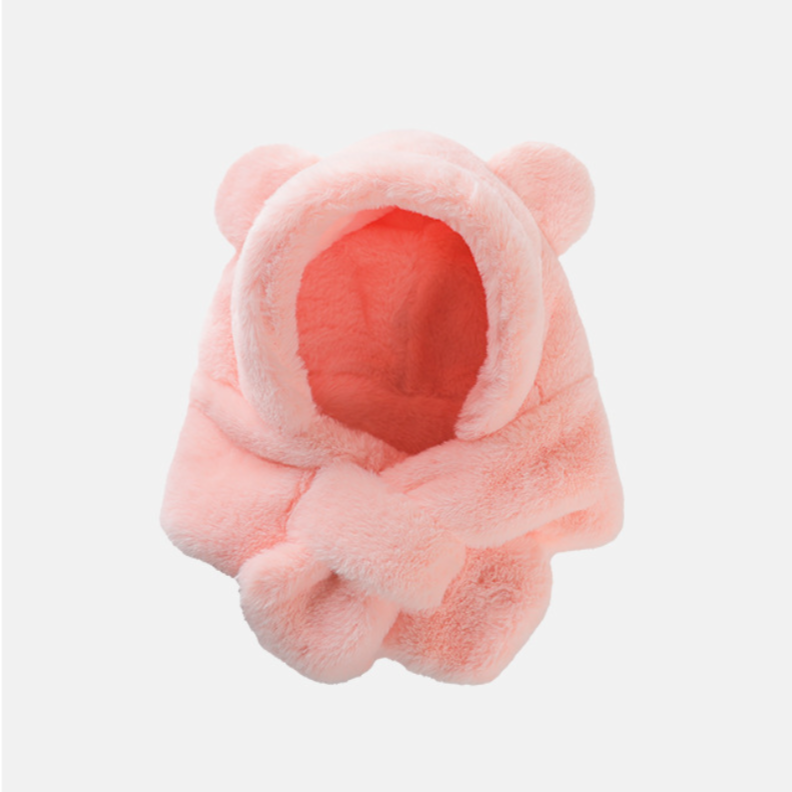 🅽🅴🆆 くまさんファーフードマフラー(4color)