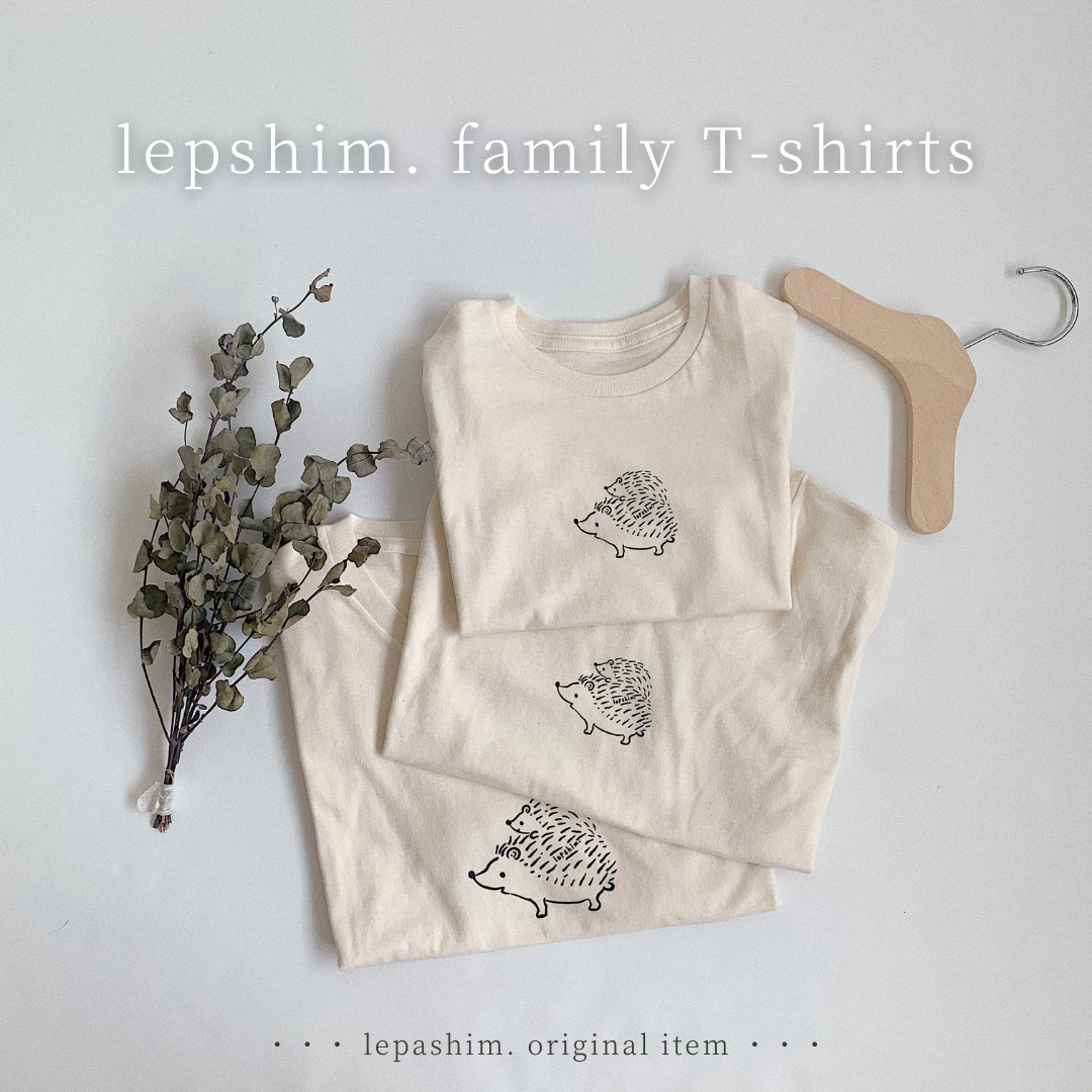 【即日発送】LEPSHIM. FAMILY T-SHIRTS ~ hedgehog ~