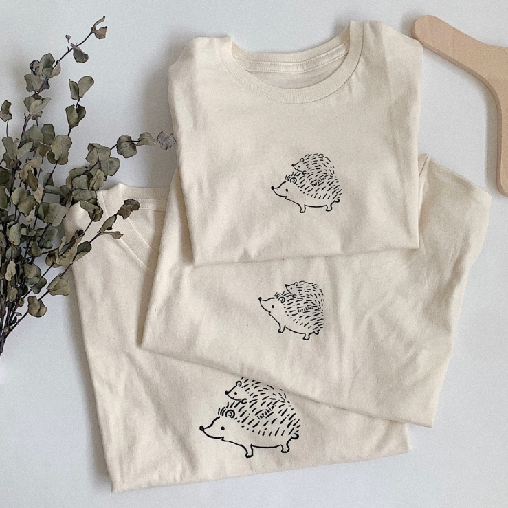 【即日発送】LEPSHIM. FAMILY T-SHIRTS ~ hedgehog ~