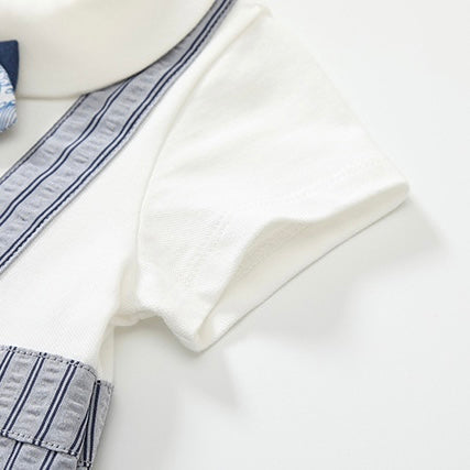 サロペットデザインロンパース