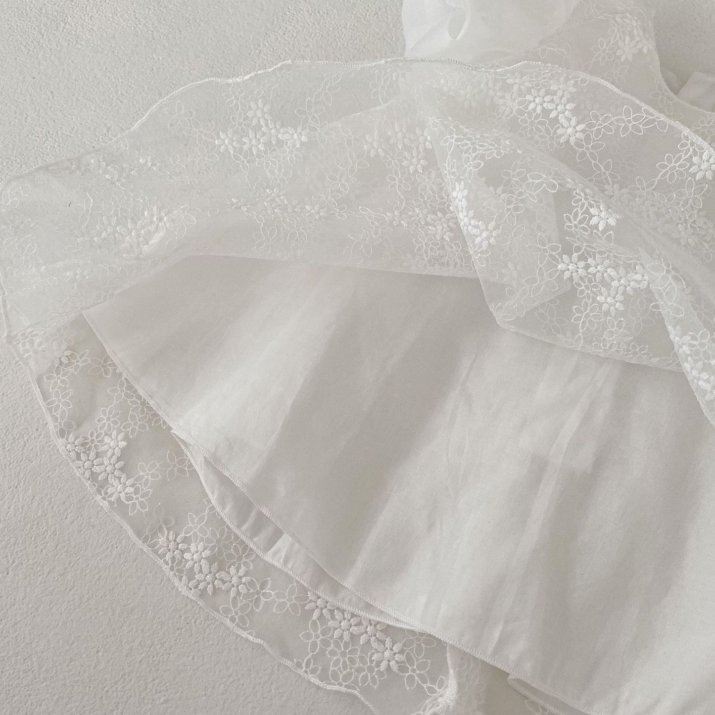 小花ホワイトシフォンドレス