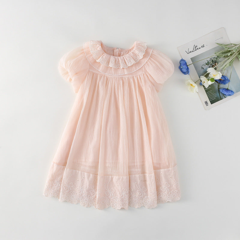 ヨーロピアンパフレースドレス(2color)