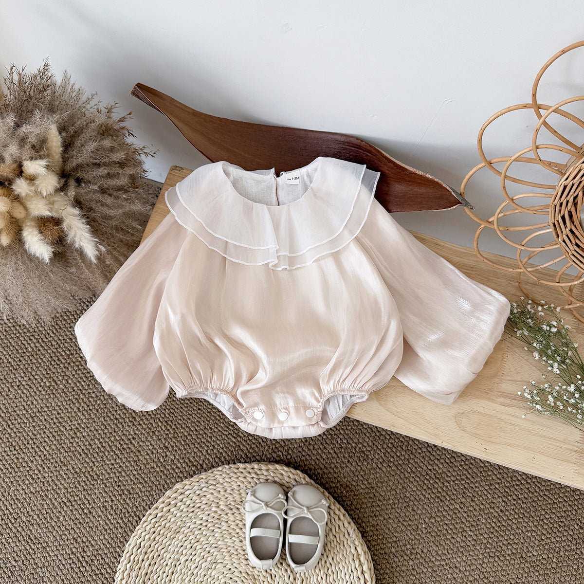 シフォンふんわりロンパース