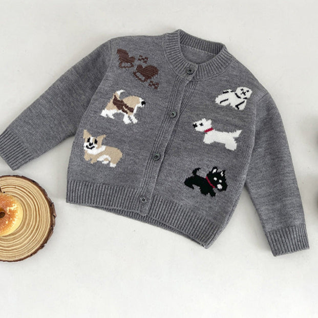 ドッグニットカーディガン