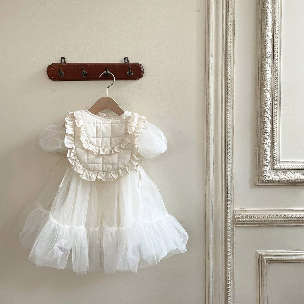 ふんわりチュールホワイトドレス