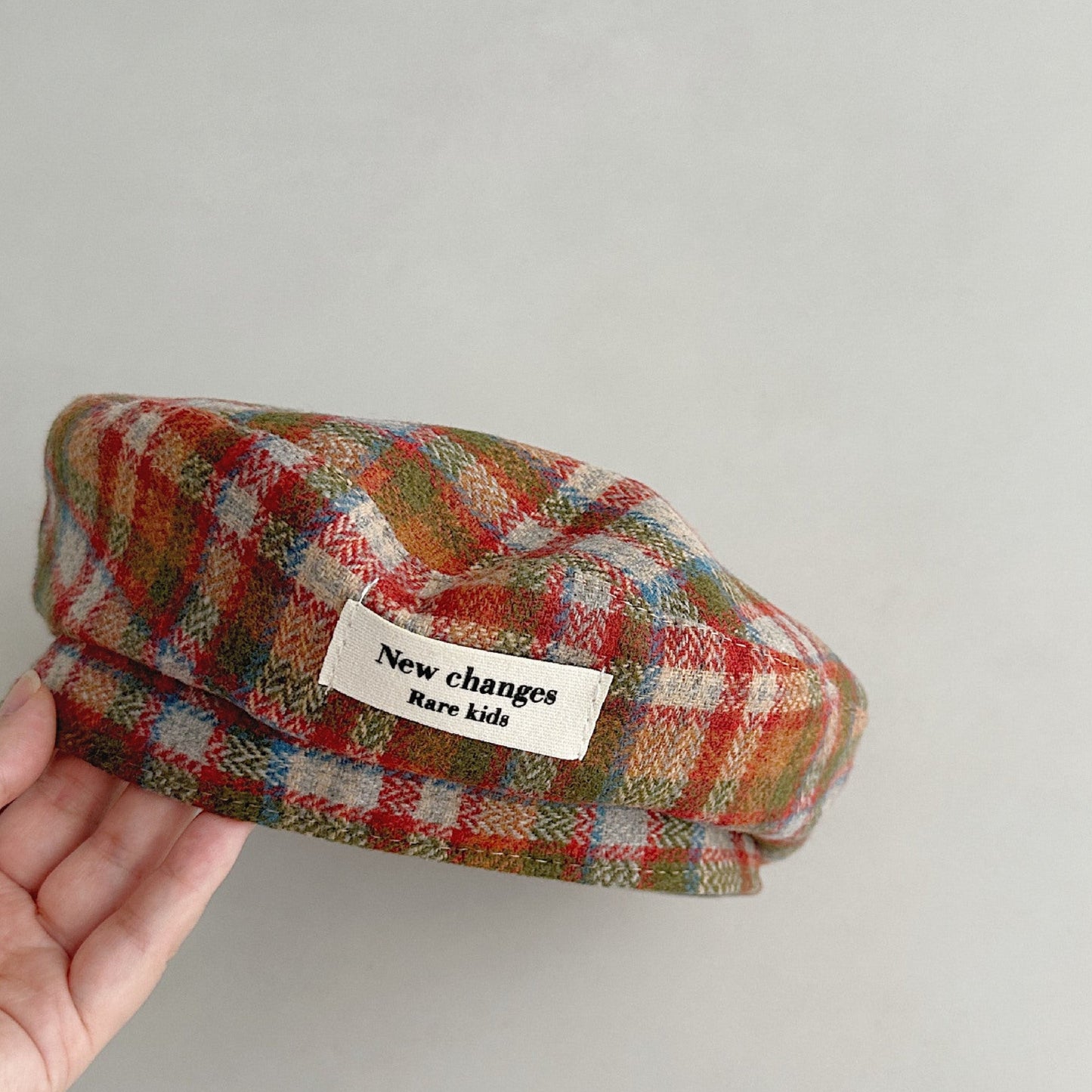 レトロチェックベレー帽(3color)