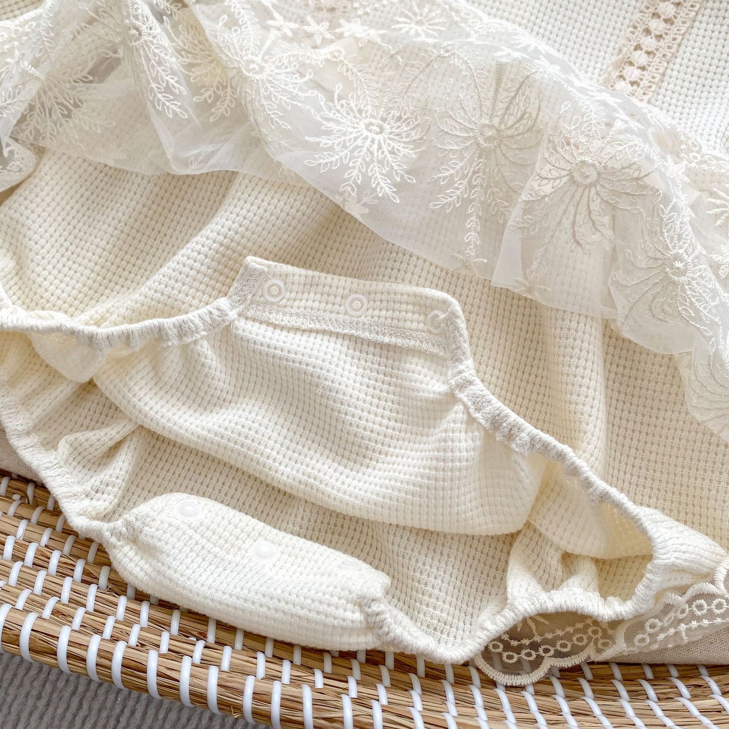 ラインリボンワンピロンパース