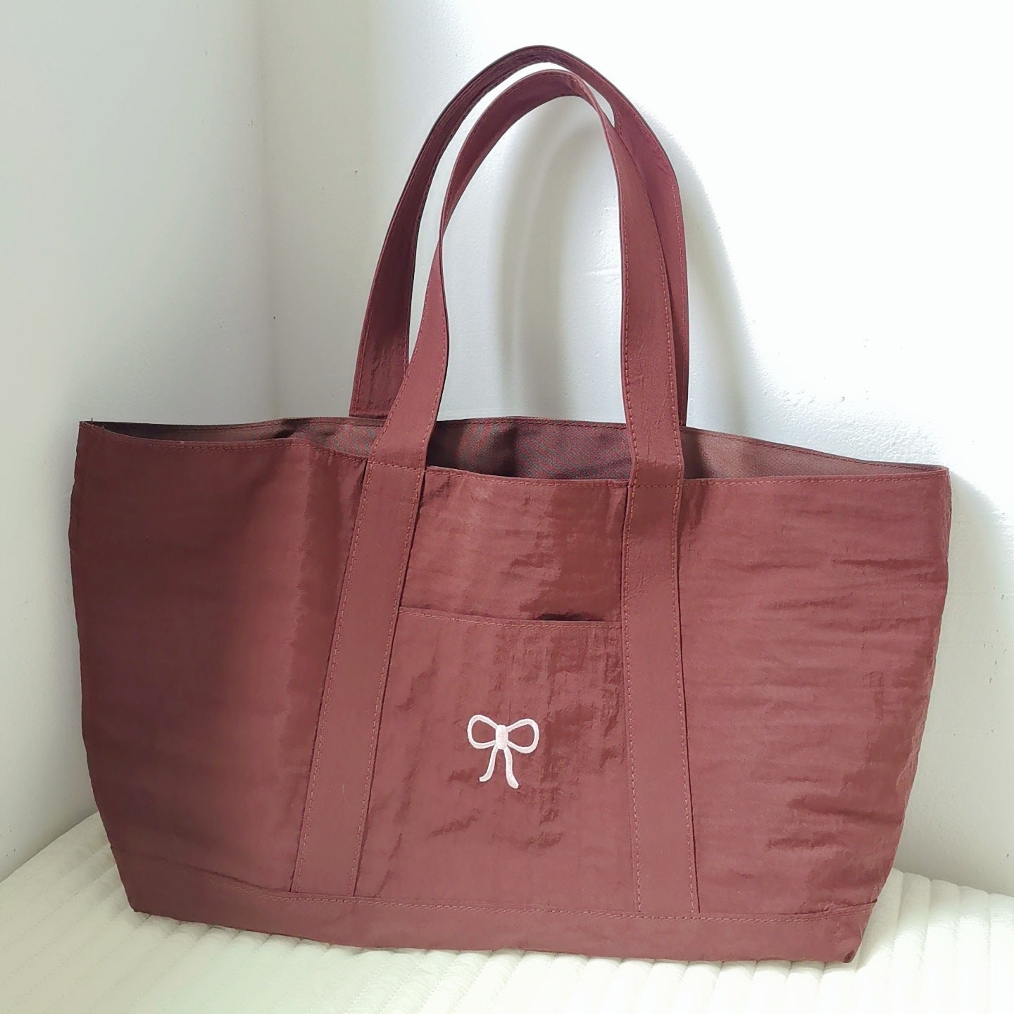 リボンハンドマザーズバッグ(2color)