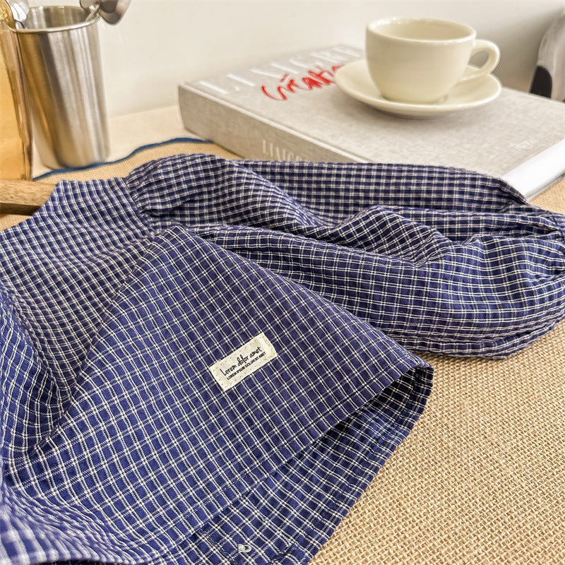 ゆったりぱふチェック柄トップス(2color)