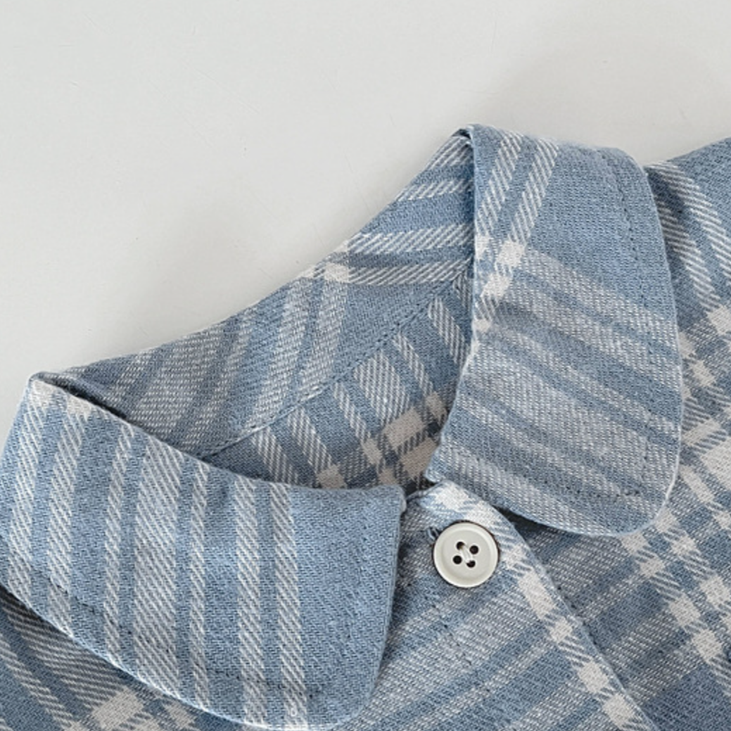 カジュアルコットンチェックシャツ