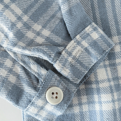 カジュアルコットンチェックシャツ