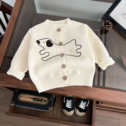 ステッチドッグニットカーディガン(2color)