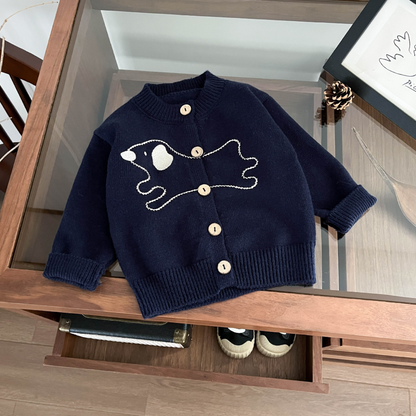 ステッチドッグニットカーディガン(2color)