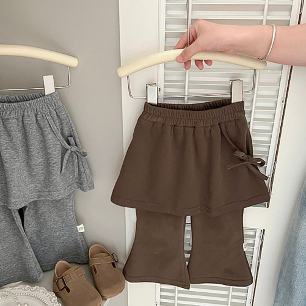 フェイクピースフレアパンツ(2color)