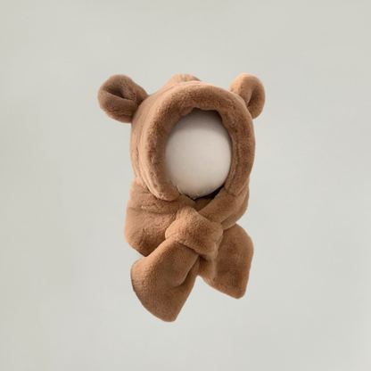 🅽🅴🆆 くまさんファーフードマフラー(4color)