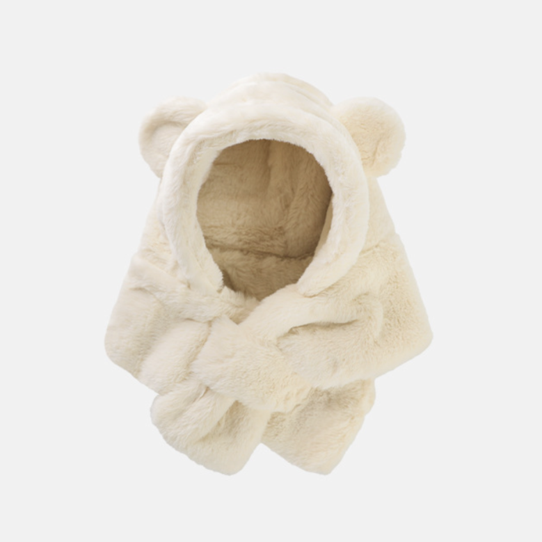 🅽🅴🆆 くまさんファーフードマフラー(4color)