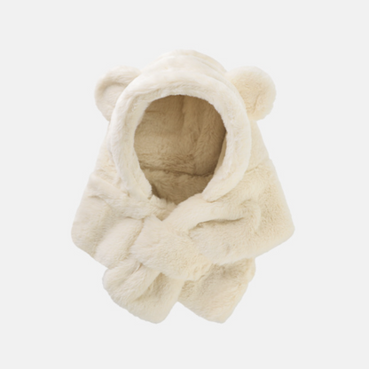 🅽🅴🆆 くまさんファーフードマフラー(4color)