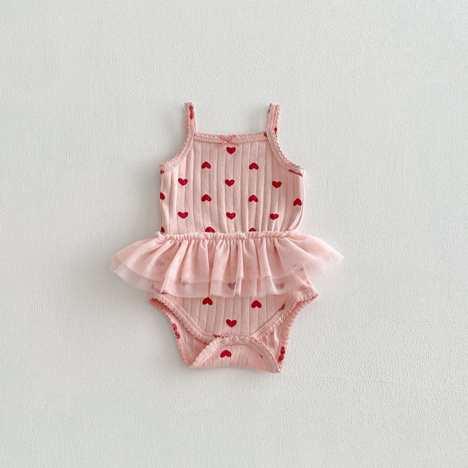 🅽🅴🆆 [3color / 66-90]ラブリーベビーサマーキャミロンパース