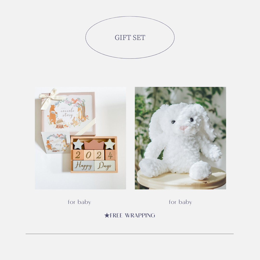 【数量限定】積み木ホワイトラビットセット『 GIFT SET 』