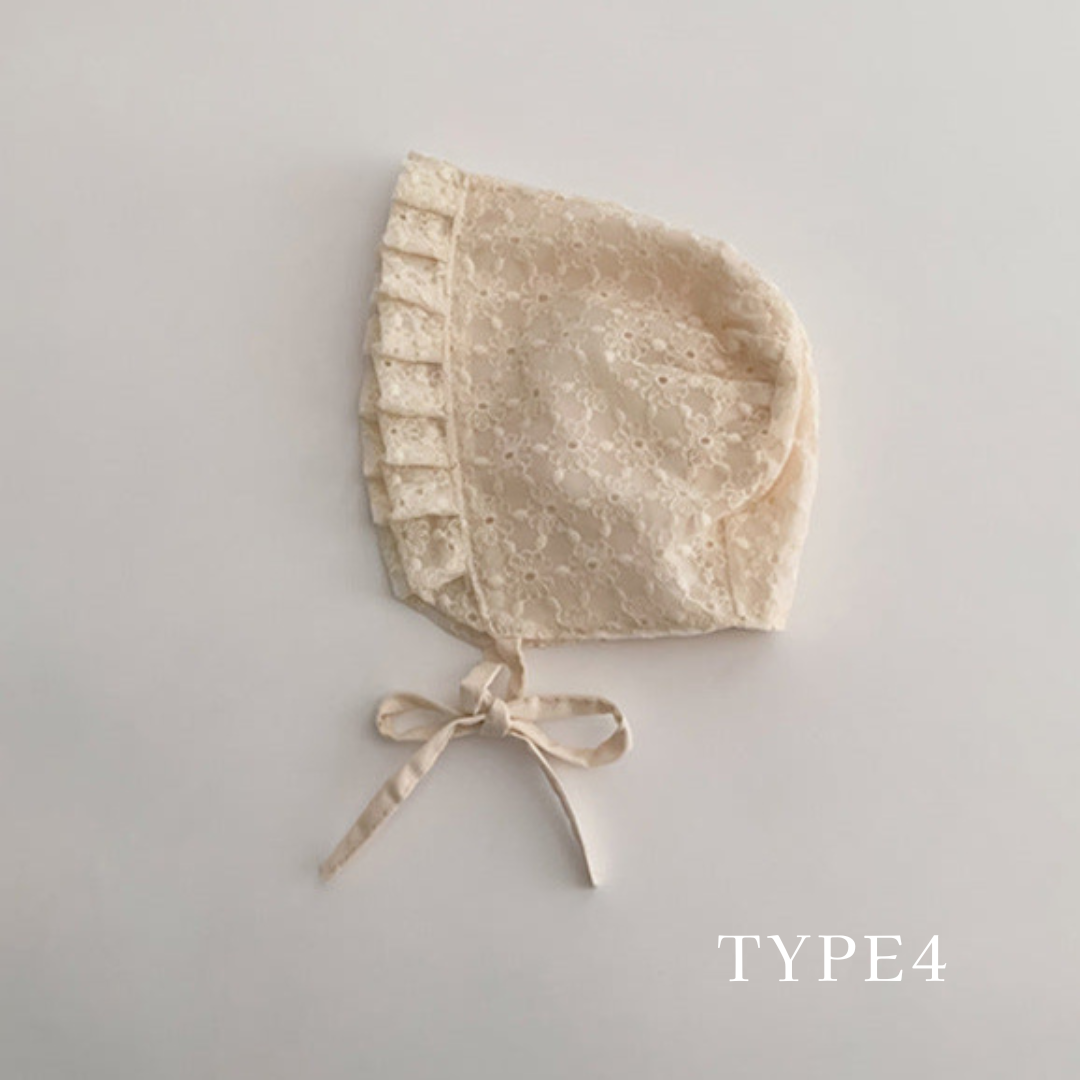 カントリーレースベビーボンネット(5type)