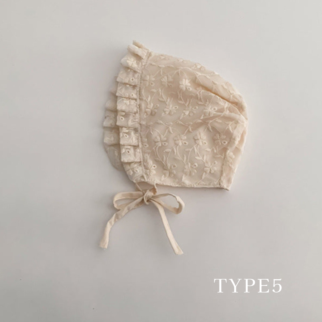 カントリーレースベビーボンネット(5type)