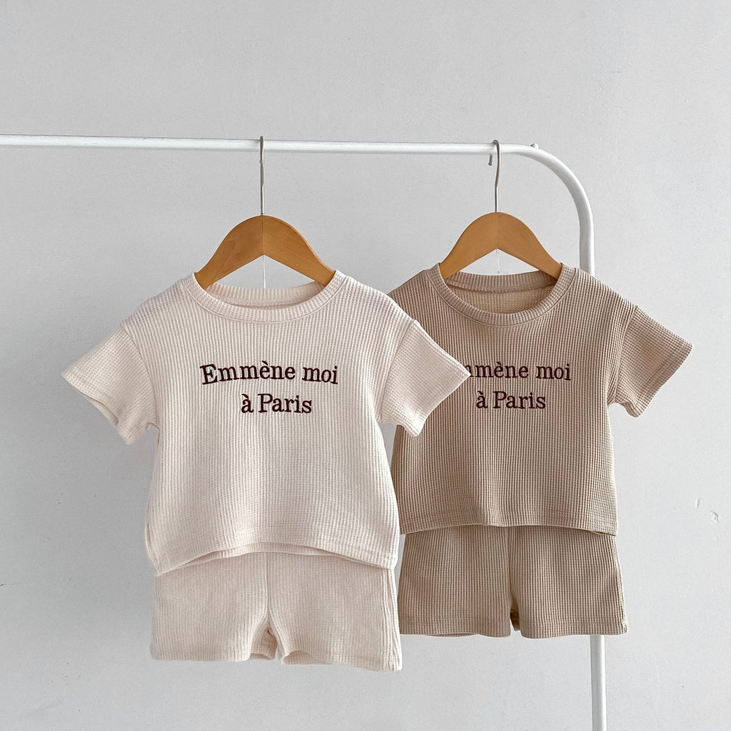 カジュアル刺繍ワードセットアップ(2color)