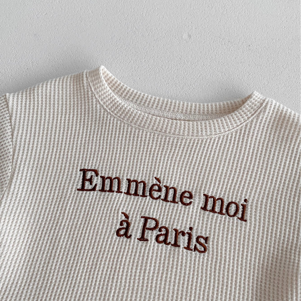 カジュアル刺繍ワードセットアップ(2color)
