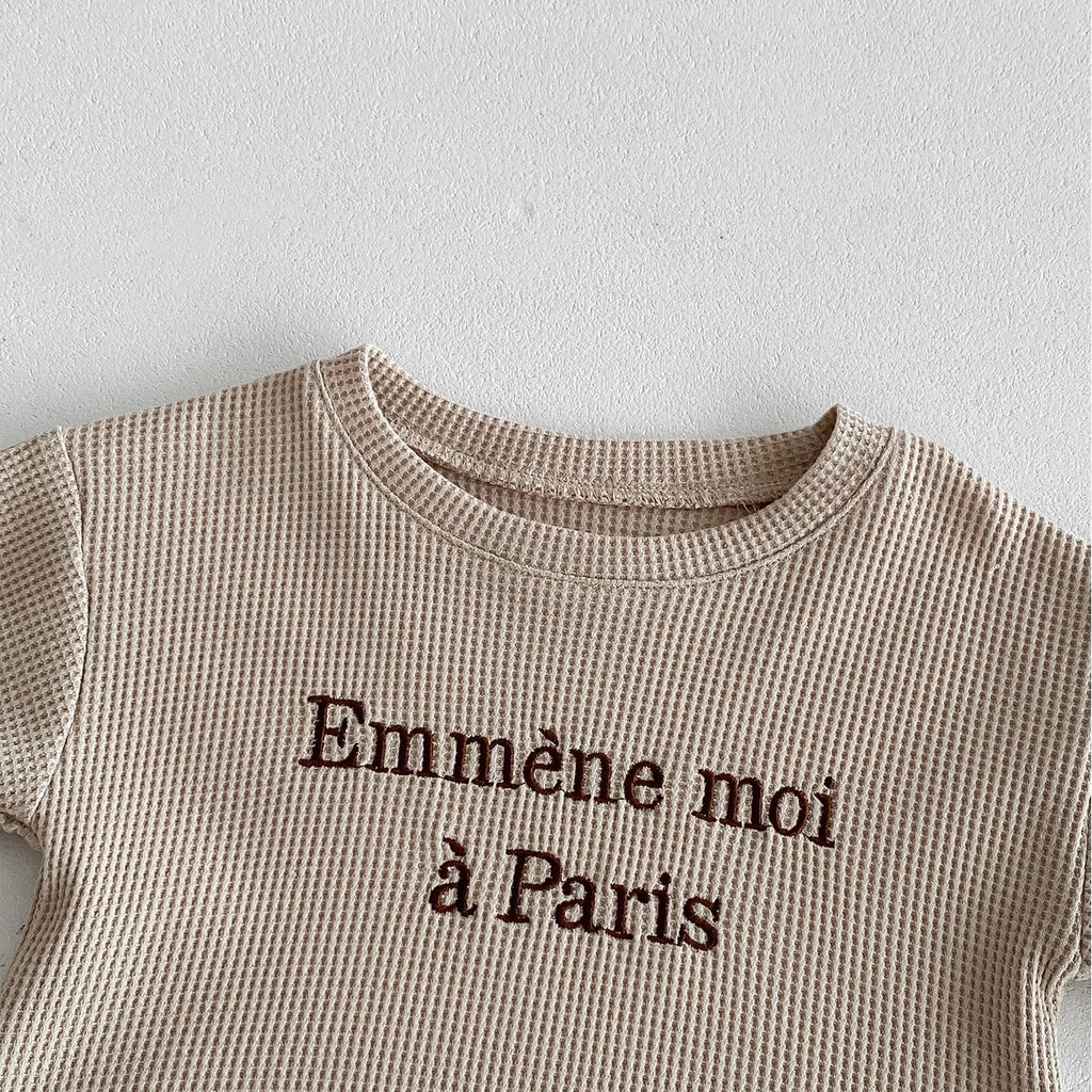 カジュアル刺繍ワードセットアップ(2color)