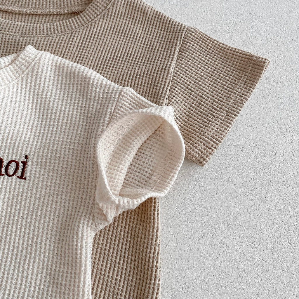 カジュアル刺繍ワードセットアップ(2color)