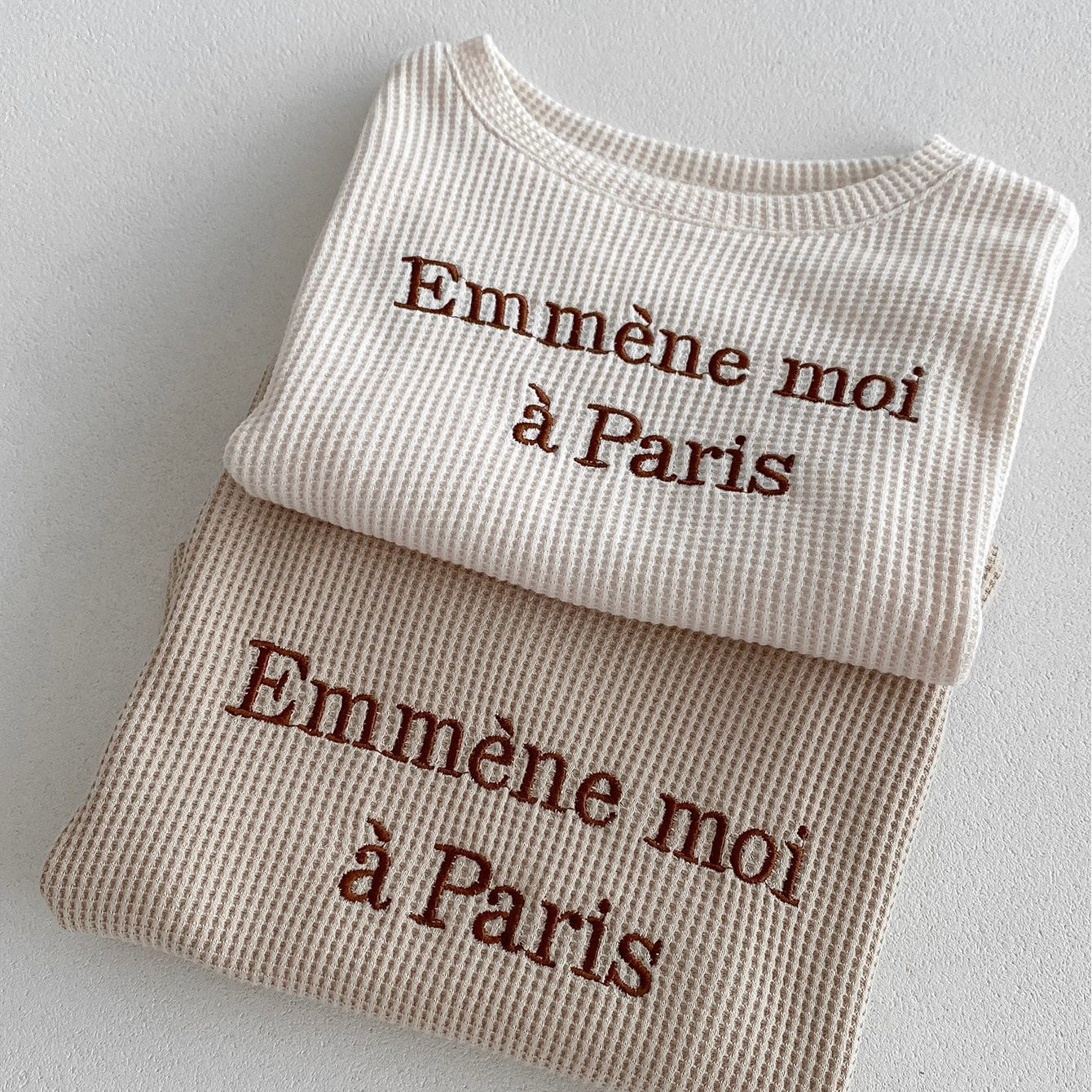 カジュアル刺繍ワードセットアップ(2color)