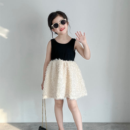 バックリボン切り替えドレス