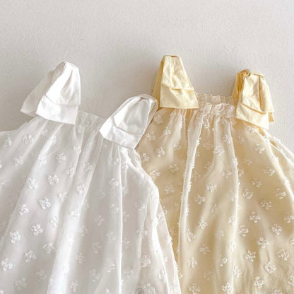 ショルダーリボンチュールロンパース(2color)