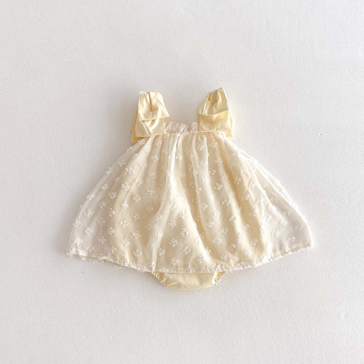 ショルダーリボンチュールロンパース(2color)