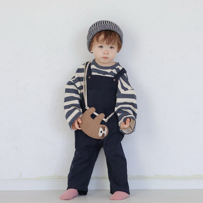 [3color / 66-100] コーデュロイこっくりサロペット