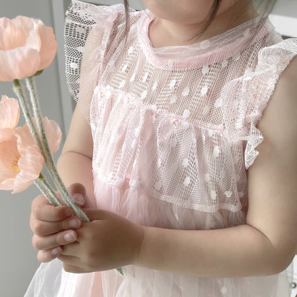 【再入荷】スカラップスリーブドレス2color