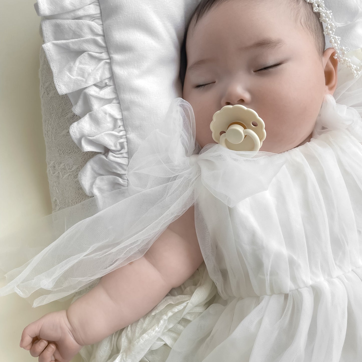 【再入荷】フェミニンチュールドレスロンパース2color