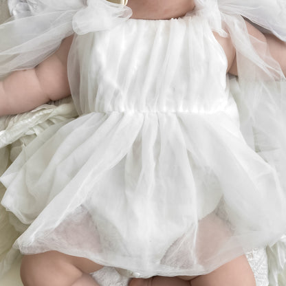 【再入荷】フェミニンチュールドレスロンパース2color