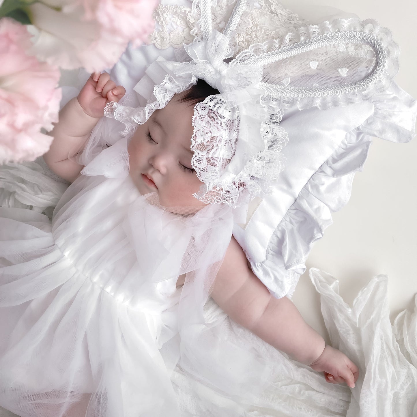 【再入荷】フェミニンチュールドレスロンパース2color