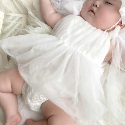 【再入荷】フェミニンチュールドレスロンパース2color