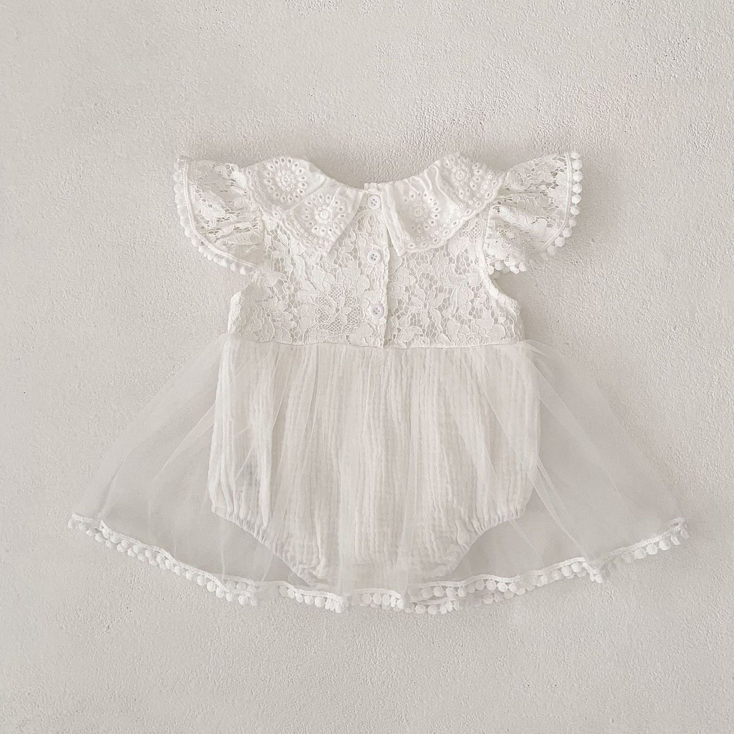 ヨーロピアンレースサマードレスロンパース