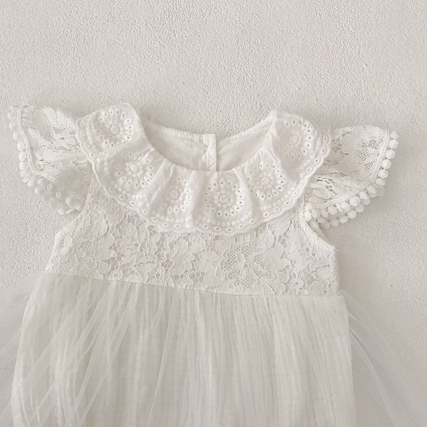 ヨーロピアンレースサマードレスロンパース