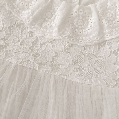 ヨーロピアンレースサマードレスロンパース