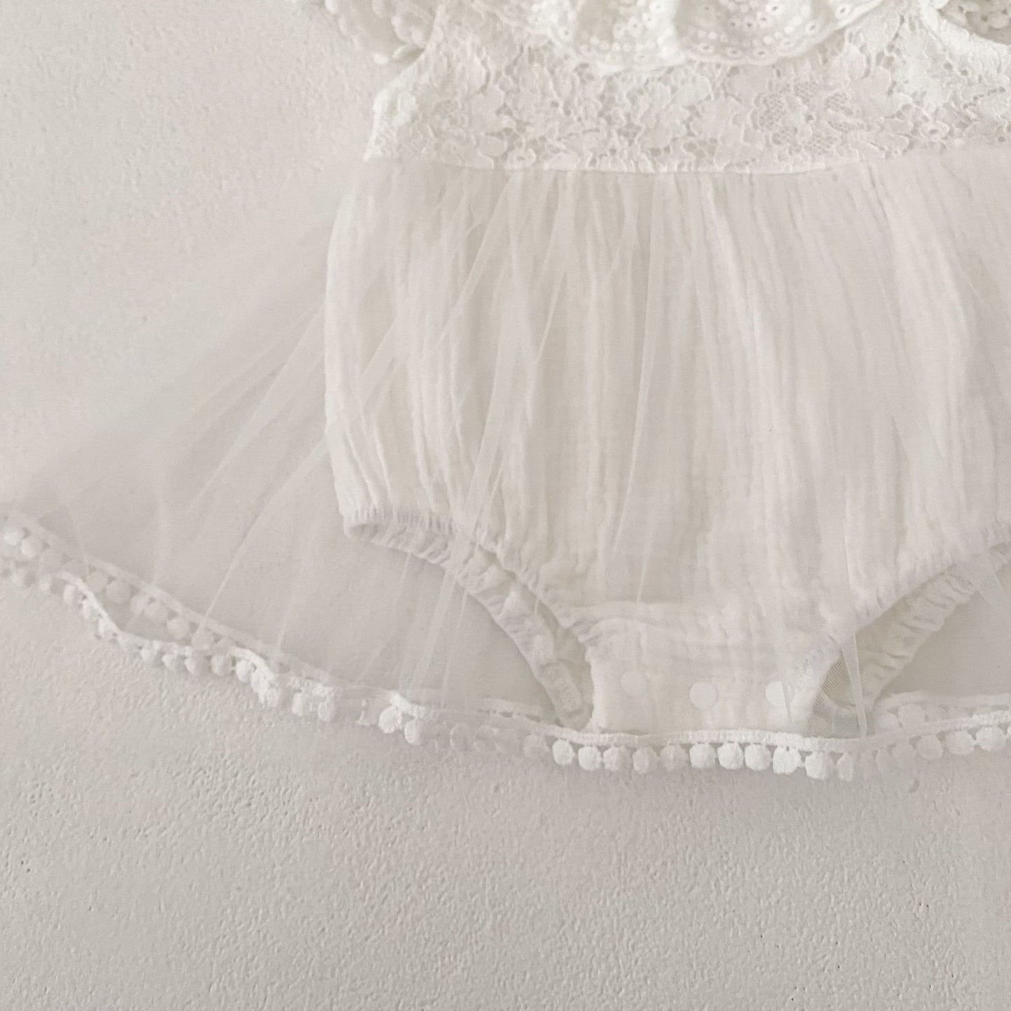 ヨーロピアンレースサマードレスロンパース