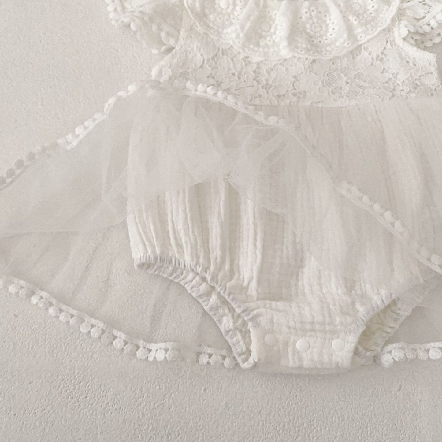 ヨーロピアンレースサマードレスロンパース