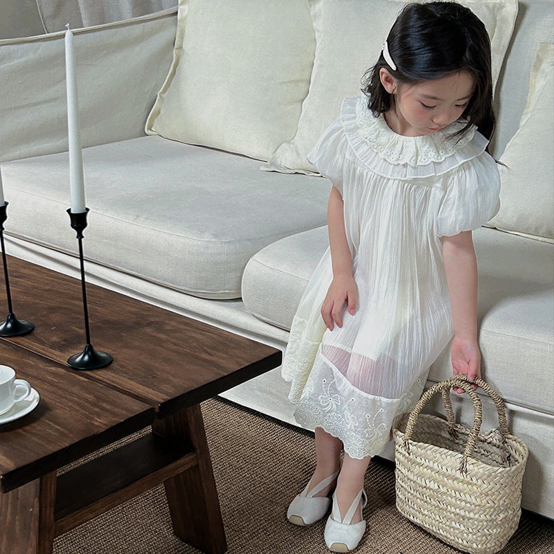 ヨーロピアンパフレースドレス(2color)