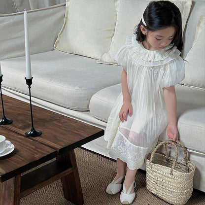 ヨーロピアンパフレースドレス(2color)