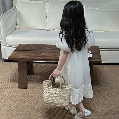 ヨーロピアンパフレースドレス(2color)