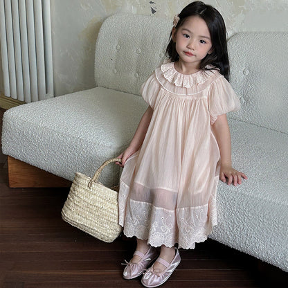 ヨーロピアンパフレースドレス(2color)