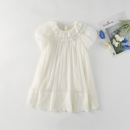 ヨーロピアンパフレースドレス(2color)